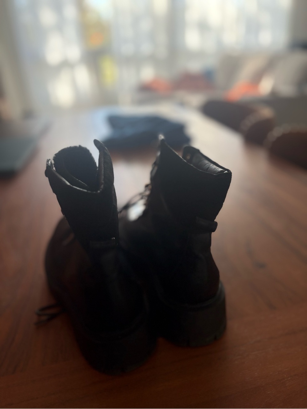 Women's Black Combat Boots - Sleek Moto Style